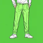 bright green pants image